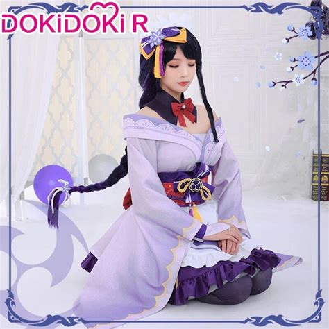 Raiden Shogun Maid Ver Electro Archon Inazuma Genshin Impact Cosplay