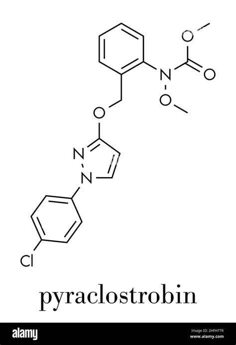 Pyraclostrobin Fungicide Molecule Skeletal Formula Stock Vector Image
