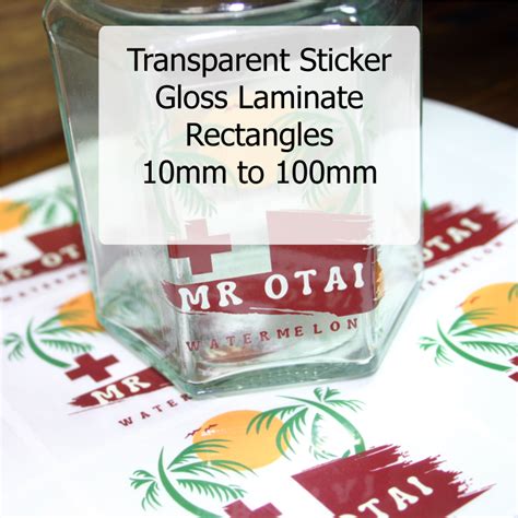 Transparent Clear Labels Gloss Laminate