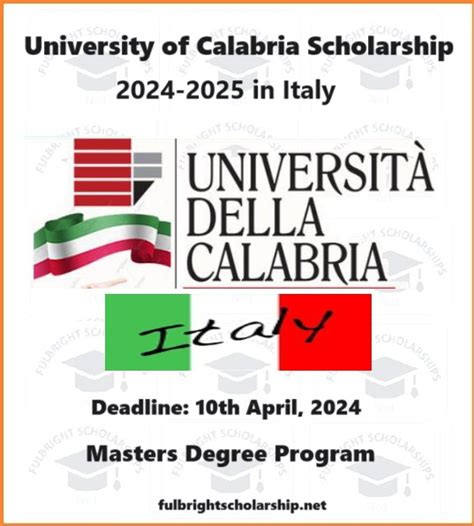 University Of Calabria Scholarship In Italy Fully Funded