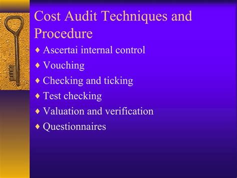 Cost Audit Ppt