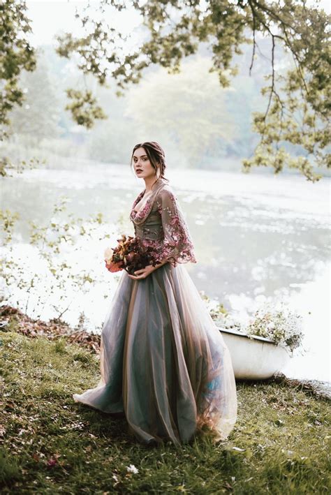 Pastoral Floral Ophelia Editorial With Romantic Silk Gowns Fantasy