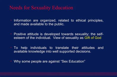 Sexuality Education Ppt