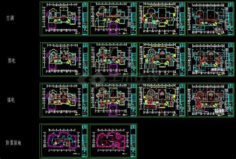 某地多层住宅别墅建筑电气设计cad全套方案图居住建筑土木在线