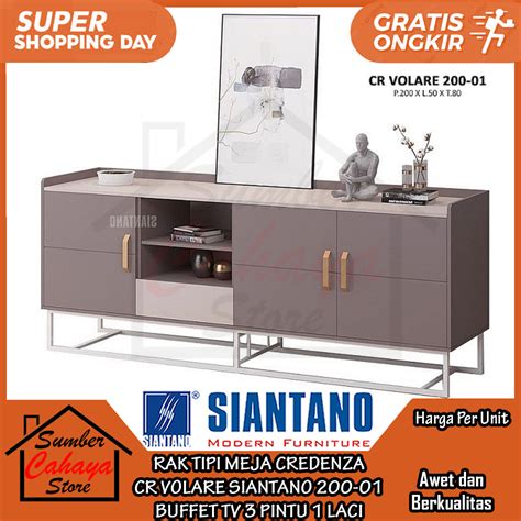 Jual Instan Meja Tv Buffet Minimalis Rak Tipi Siantano Credenza Cr