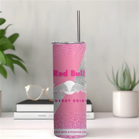 Pink Red Bull 20oz Tumbler Wrap Design Digital File Png Etsy Uk