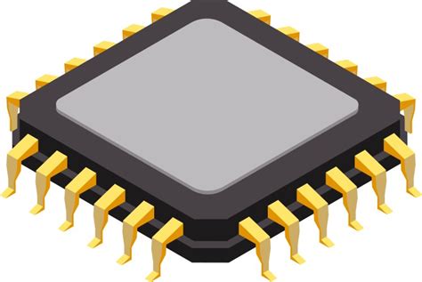 Semiconductor Flat Chip Composition Royalty Free Vector