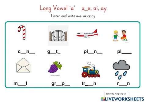 2294067 Long Vowel Sound A Ai Ay A E Hllin