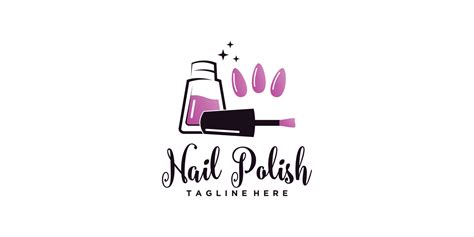 Nail Polish Or Nail Studio Logo Design With Creative Element And Unique