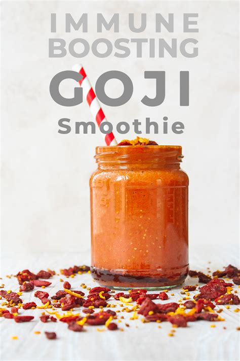 Banana Almond Milk Smoothie With Immune Boosting Goji Berry Recipe