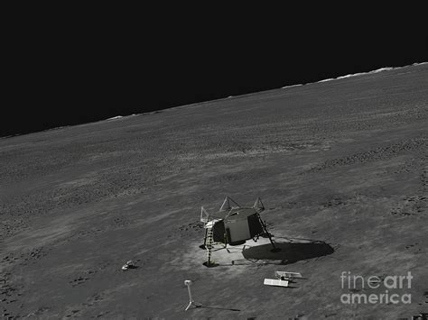 Apollo 11 Moon Landing Site And Descent Stage By Tim Brown Science