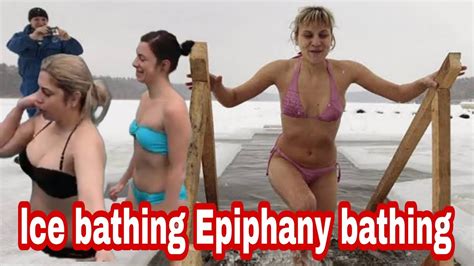 Ice Swimming Epiphany Ice Swimming Ice Whole Bathing Ice Whole