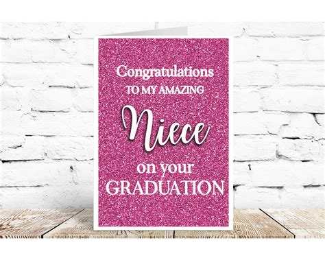 Niece Graduation Card Graduation Card For Her Graduation Etsy