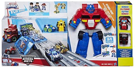 Transformers Playskool Heroes Rescue Bots Optimus Prime Race Track