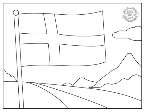 Norwegian Flag Coloring Pages