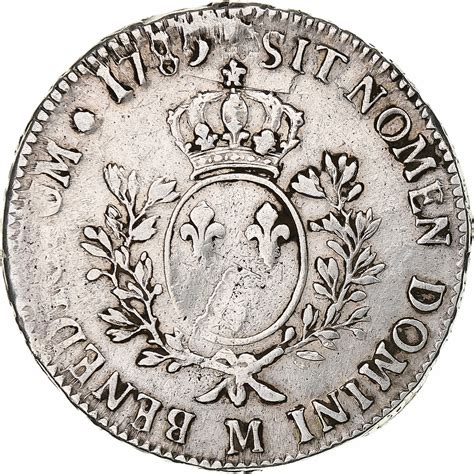 France Louis Xvi Ecu Cu Aux Branches D Olivier Toulouse Silver