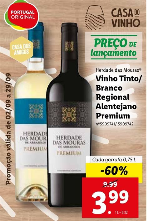 Promo O Herdade Das Mouras Vinho Tinto Branco Regional Alentejano