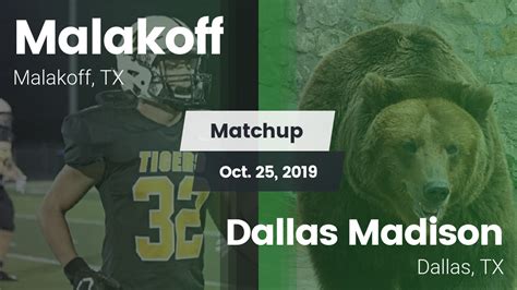 Malakoff HS Football Video "Matchup: Malakoff vs. Dallas Madison 2019 ...