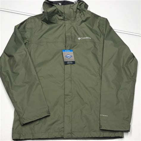 Columbia Jackets And Coats Columbia Mens Green Waterproof Rain Jacket