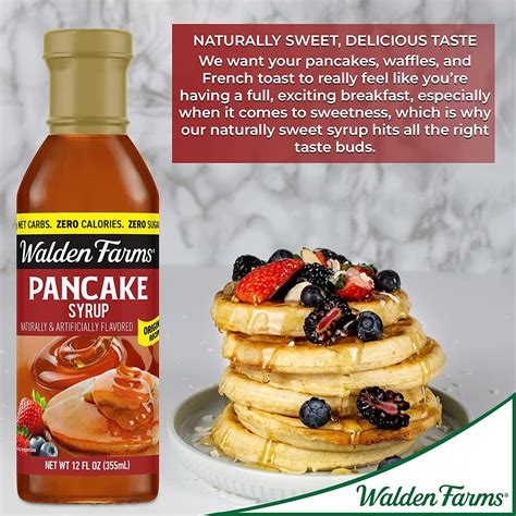 Walden Farms Pancake Syrup 12 Oz Keto Friendly 0g Net Carbs Non Dairy Sugar Free Perfect