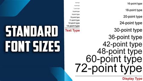 Standard Font Sizes Beautiful Font Designs