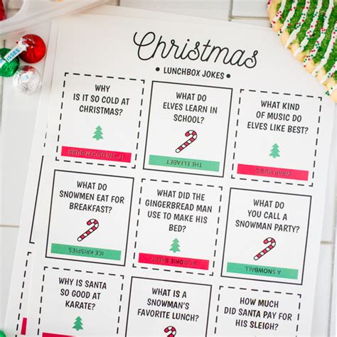 Free Printable Christmas Lunchbox Jokes Download Free Printable