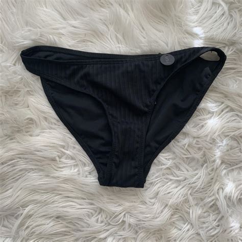 Black Cotton On Rib Bikini Bottom It Still Has The Depop