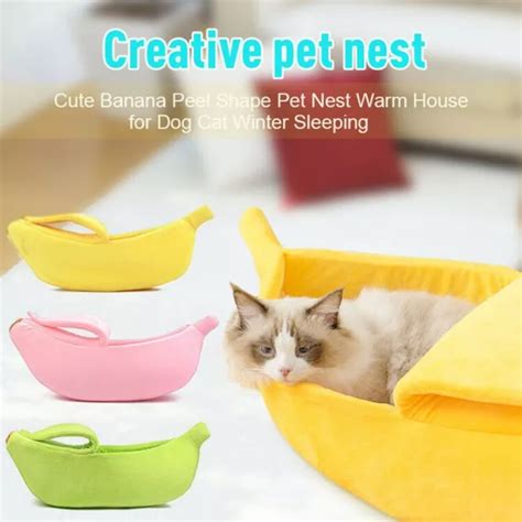 BANANAS SHAPE MAT Dog Nest Pet Bed Blanket Pad Cat Warm Bed Kennel $22. ...