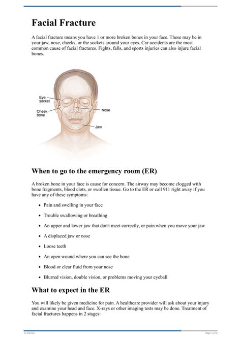 Text Facial Fracture Healthclips Online