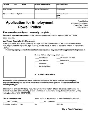 Fillable Online Powell Police Fax Email Print PdfFiller