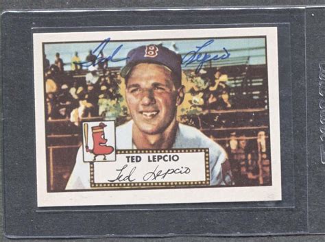 1952 Topps 335 Ted Lepcio Signed Reprint Card Red Sox EBay