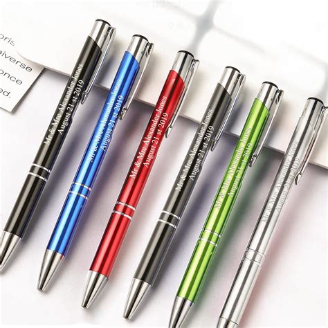Custom Pens Office Pens Personalized Pens Metallic Printed Name Pen