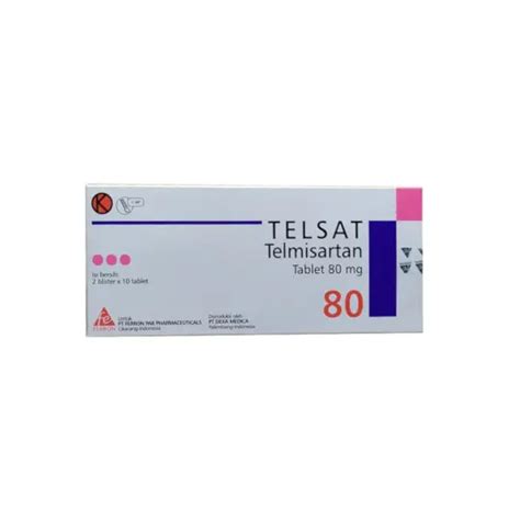 TELSAT 80 MG 10 TABLET Kegunaan Efek Samping Dosis Dan Aturan Pakai