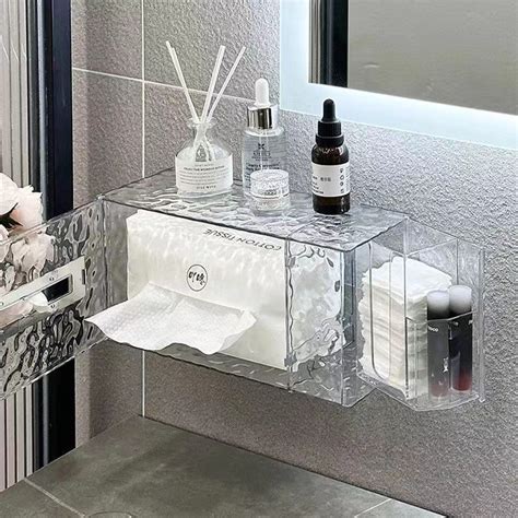 Face Towel Storage Box Glacier Pattern Multifunctional Tissue Box