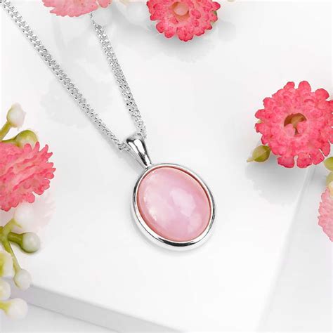 Pink Opal Necklace Pink Opal Jewellery Henryka Jewellery