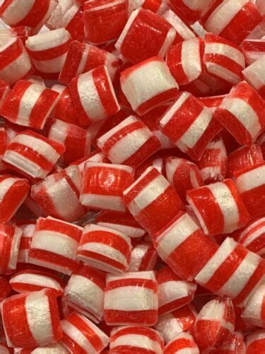 Bullseyes Peppermint Humbugs Red White Rock Candy Hard Boiled Lollies 1kg Ebay