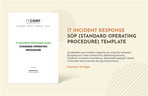 It Incident Response Sop Standard Operating Procedure Template In