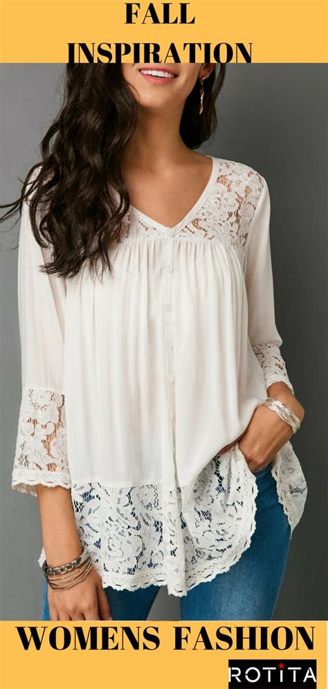 Button Up Lace Patchwork White Blouse Price Up To Off Huge