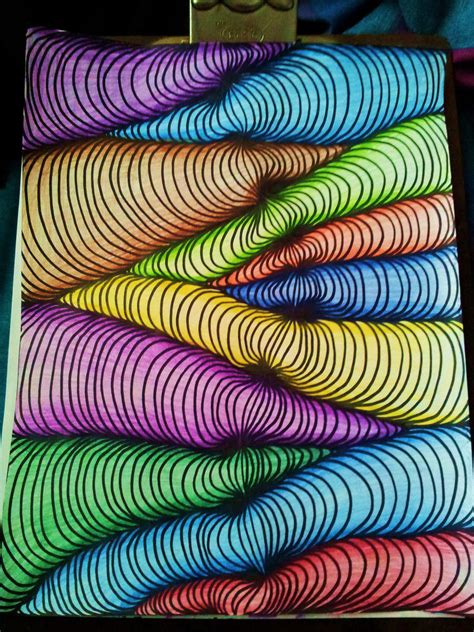 Colored Sharpie Op art by Elwinn on DeviantArt