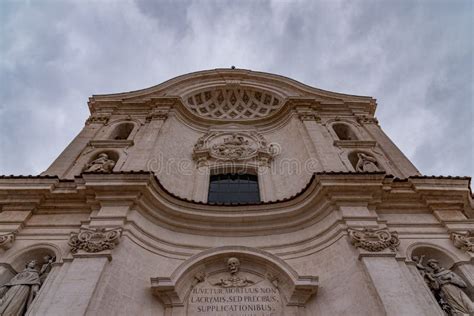 L Aquila Abruzzo Church Of Santa Maria Del Suffragio Stock Image