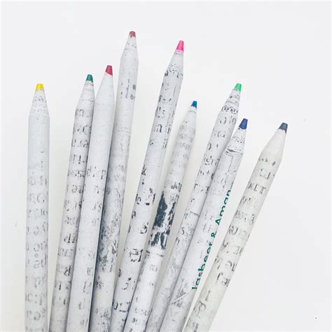 Recycled Newspaper Color Pencils Set Of Sasiaa