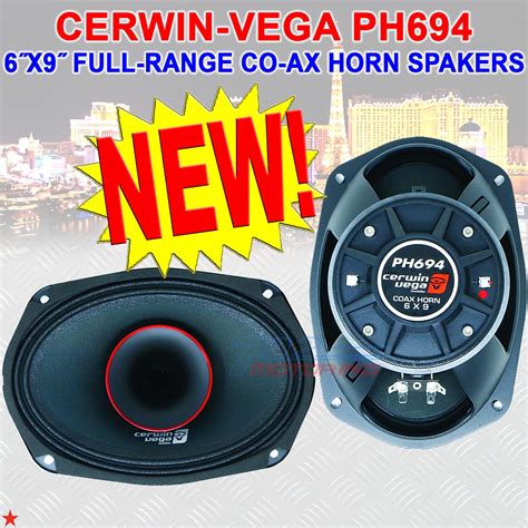 Cerwin Vega Ph X Full Range Co Ax Horn Speakers For Harley