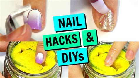 Easy Nail Hacks Diys How To Remove Glitter Nail Polish Youtube