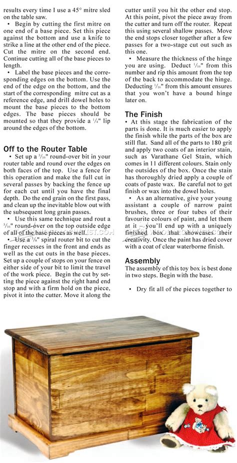 Toy Chest Plans • Woodarchivist