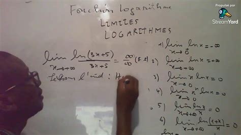 Fonctions Logarithmes Terminales SVT SMP 2 LIMITES YouTube