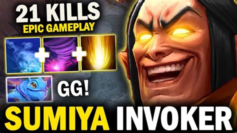 EPIC GAMEPLAY SUMIYA INVOKER VS PUCK MID BRUTAL GAME 21 KILLS