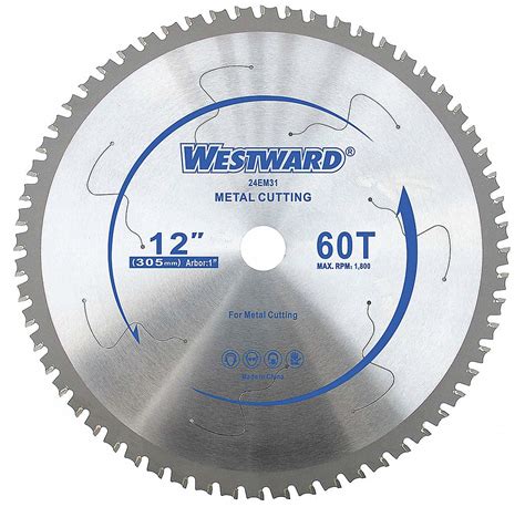 WESTWARD, 12 in Blade Dia., 60 Teeth, Circular Saw Blade - 24EM31|24EM31 - Grainger