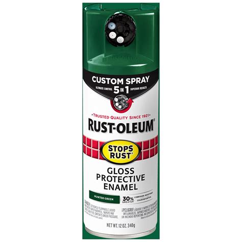 Hunter Green Rust Oleum Stops Rust Custom Sprays 5 In 1 Gloss Spray