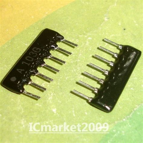 50 PCS A07 103G A 103G 10K Ohm 10KR 6 Commoned Resistor Network Array 7