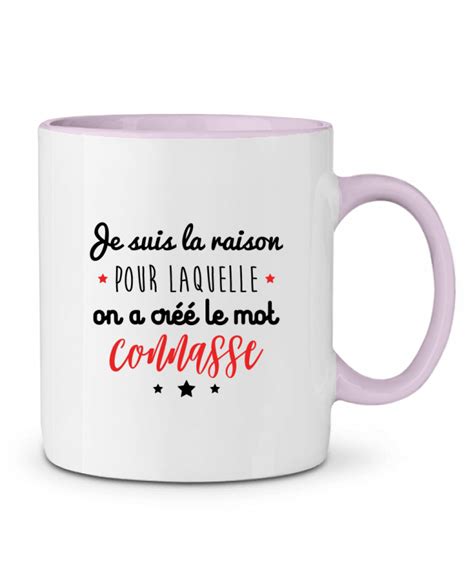 Mug en Céramique Bicolore Je suis la raison pour laquelle on a créé le